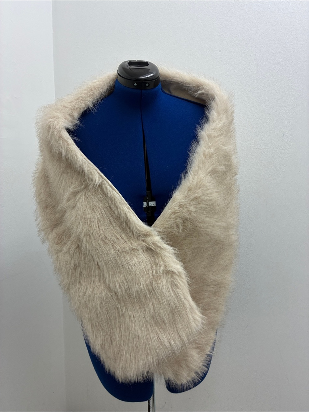 JJs House Cream Faux Fur Wrap